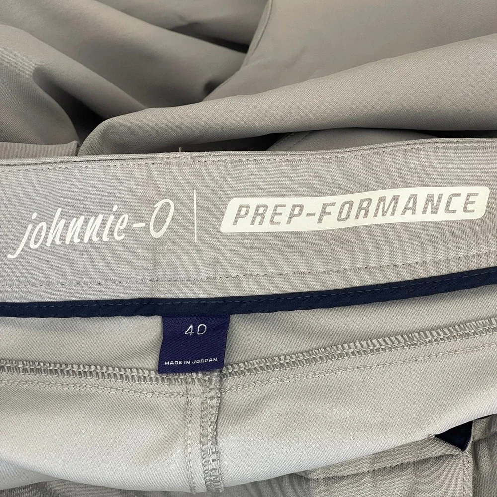 johnnie-O Cross Country Performance Golf Pants Mens 40x30 Gray Casual Wicking‎